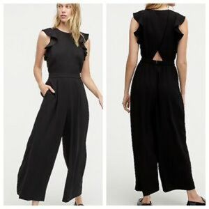NWT J. Crew Sleeveless Crepe Jumpsuit Black sz 4